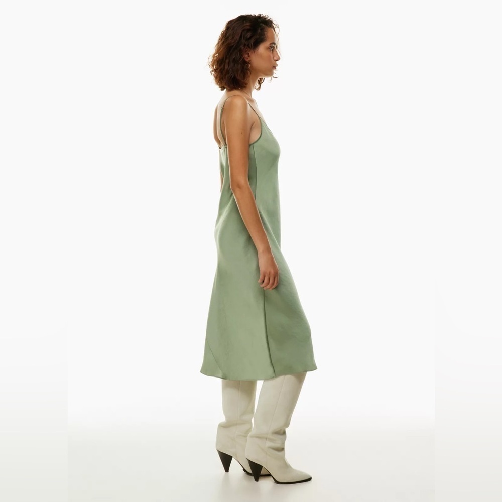 Wilfred Free Only Slip Satin Dress, Bitter Sage #75717 Size XS - Picture 7 of 11
